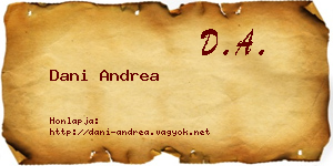 Dani Andrea névjegykártya